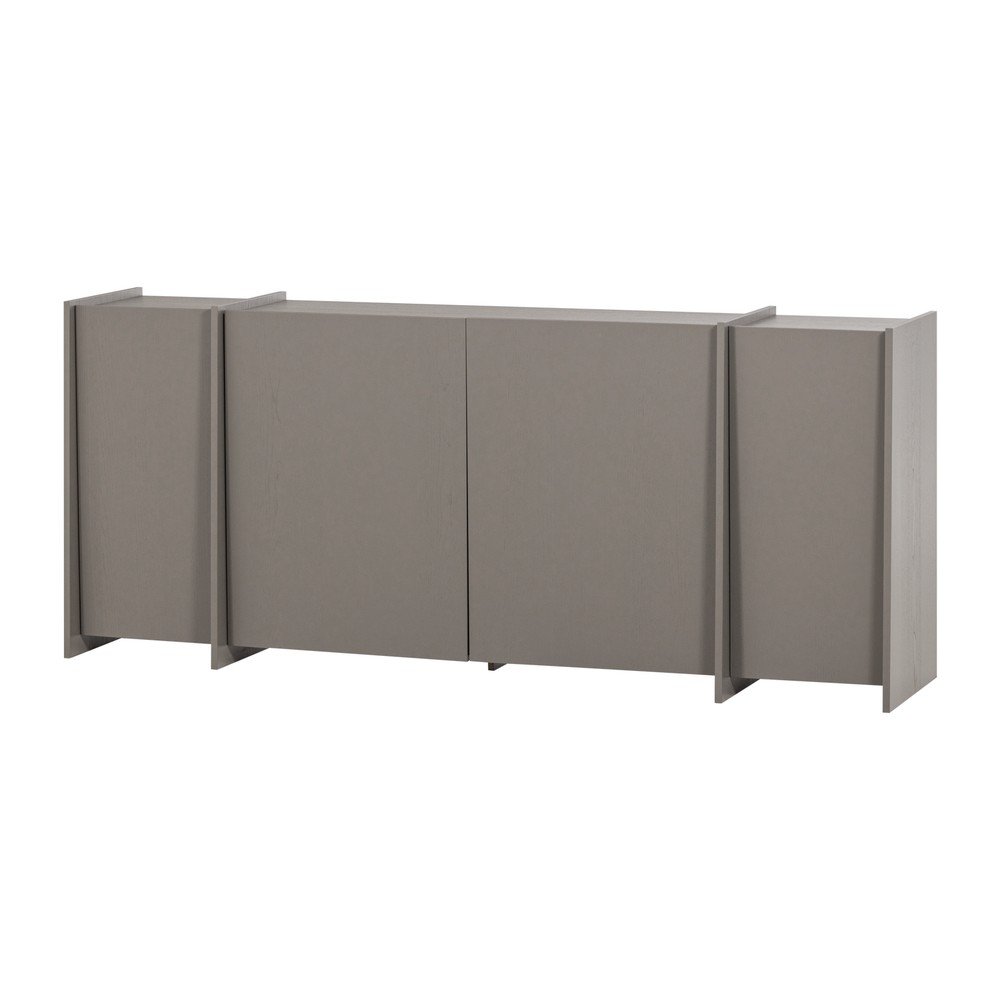 E-shop Sivá komoda v dekore jaseňa 200x85x44 cm Brock – WOOOD