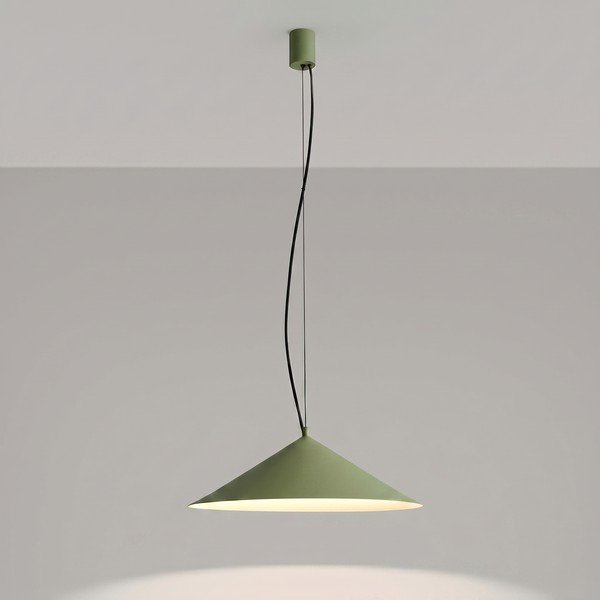 Khaki kovové LED závesné svietidlo ø 50 cm FINT – Thoro-image-1