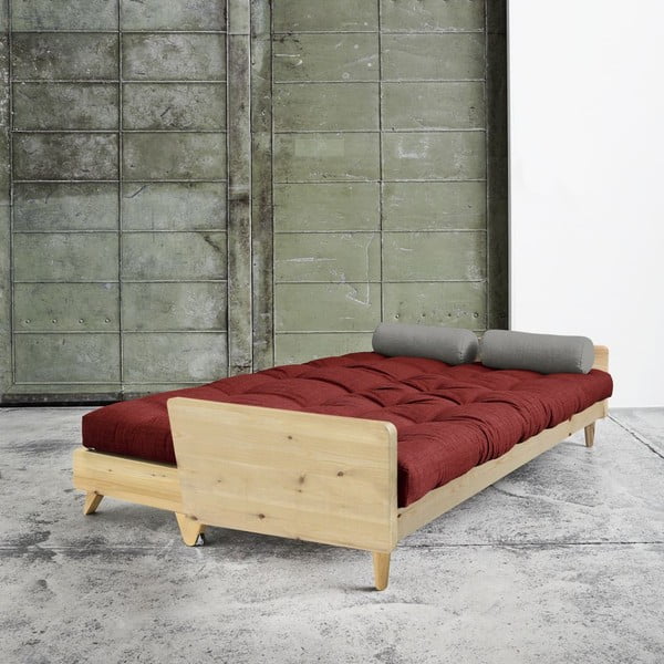 Rozkladacia sofa Indie Natural, Passion Red/Granite Grey-image-2