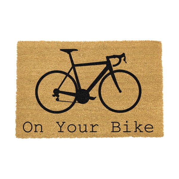 Rohožka z prírodného kokosového vlákna Artsy Doormats On Your Bike, 40 × 60 cm
