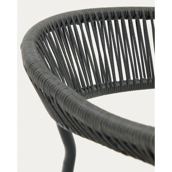 Sivé jedálenské stoličky z umelého ratanu v súprave 4 ks Futadera – Kave Home-image-3