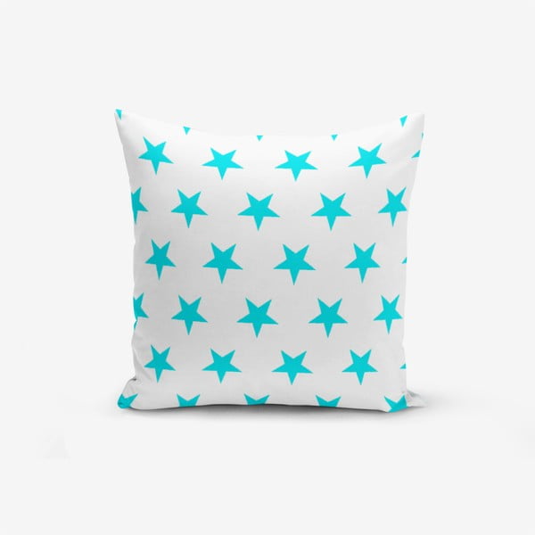 Obliečka na vankúš s prímesou bavlny Minimalist Cushion Covers Turquoise Star Modern, 45 × 45 cm