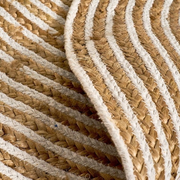 Jutový okrúhly koberec v prírodnej farbe ø 100 cm Natur – Casa Selección-image-2