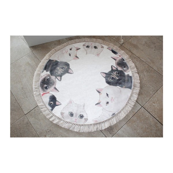 Kúpeľňová predložka Confetti Bathmats Angry Cats, ⌀ 90 cm