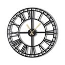 Čierne nástenné hodiny Greece, 50 × 50 cm