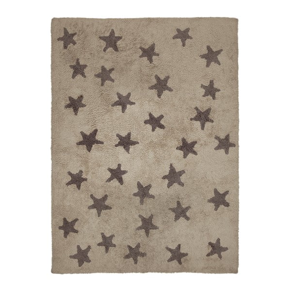 Béžový bavlnený ručne vyrobený koberec Lorena Canals Messy Stars, 120 x 160 cm
