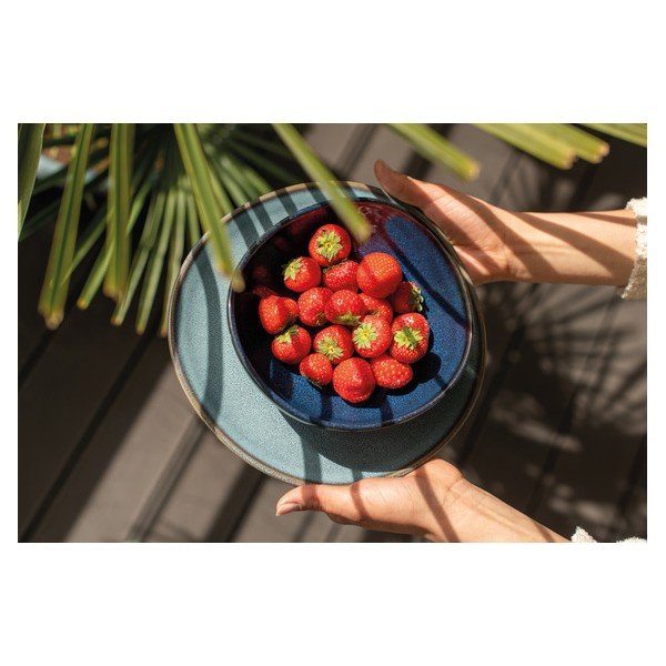 Tmavomodrá kameninová misa Villeroy & Boch Like Lave, 22 x 21 cm-image-1