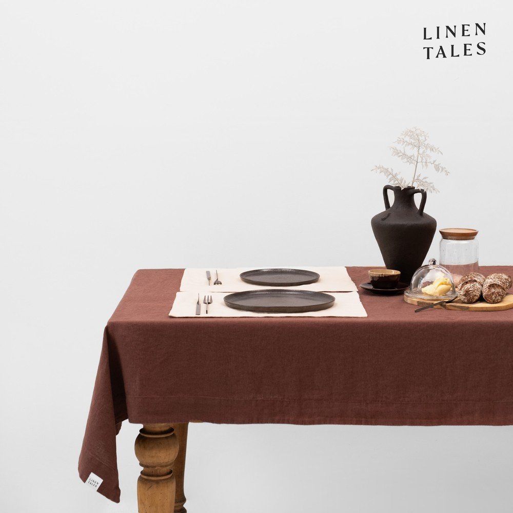E-shop Ľanový obrus 140x200 cm Chocolate – Linen Tales