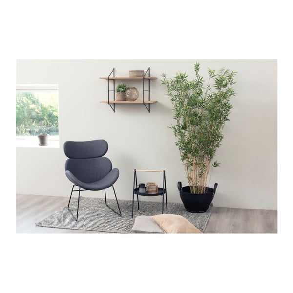 Tmavosivé kreslo s čiernymi nohami Actona Cazar-image-2