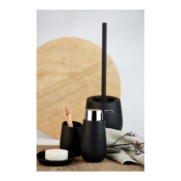 Čierny keramický téglik na kefky Wenko Badi-image-3