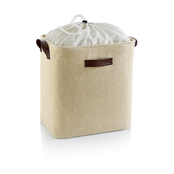 Béžový látkový kôš na bielizeň 55 l – Mioli Decor