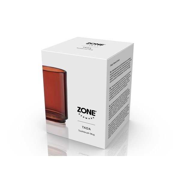 Hnedý sklenený téglik na zubné kefky Tada – Zone-image-4