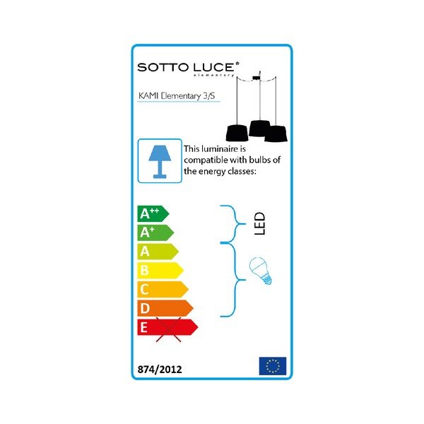 Čierne závesné svietidlo Sotto Luce KAMI Elementary S 3S-image-1