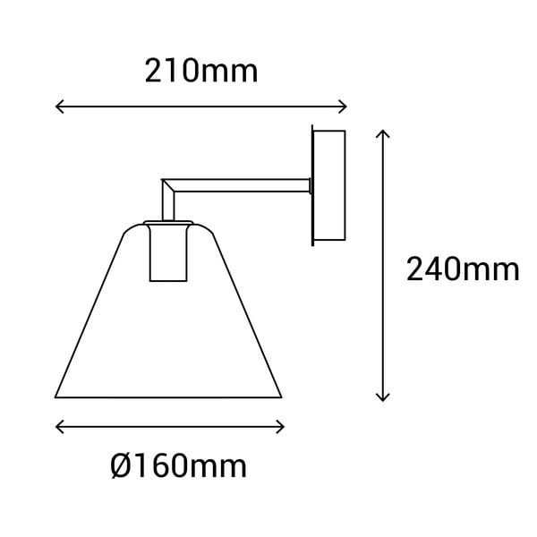 Nástenné svietidlo v bronzovej farbe SULION Gasby, ø 16 cm-image-3