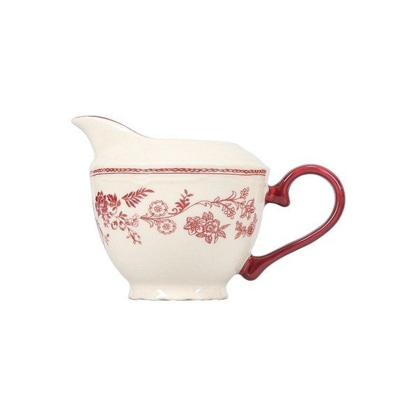 Vínovočervená/slonovinová porcelánová kanvička na mlieko 180 ml Cyril – S|P Collection-image-2
