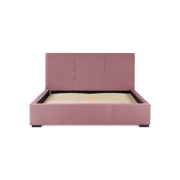 Ružová dvojlôžková posteľ s úložným priestorom Guy Laroche Home Poesy, 180 × 200 cm