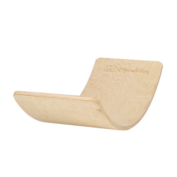Balančná doska z borovicového dreva v prírodnej farbe 80x30x18 cm Montessori – Meowbaby