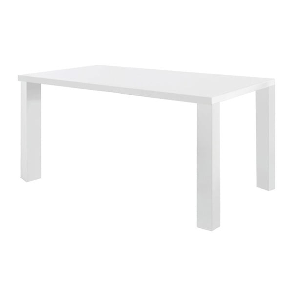 Lesklý biely jedálenský stôl 13Casa Nake, 160 x 90 cm