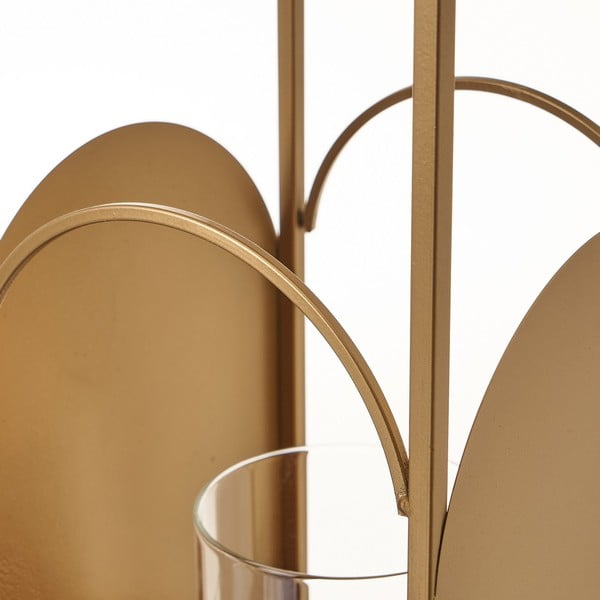 Kovový lampáš v zlatej farbe Casa Selección, výška 35 cm-image-2