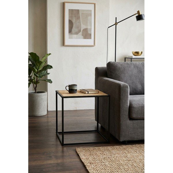 Ratanový odkladací stolík 44x44 cm Depok – Premier Housewares-image-1