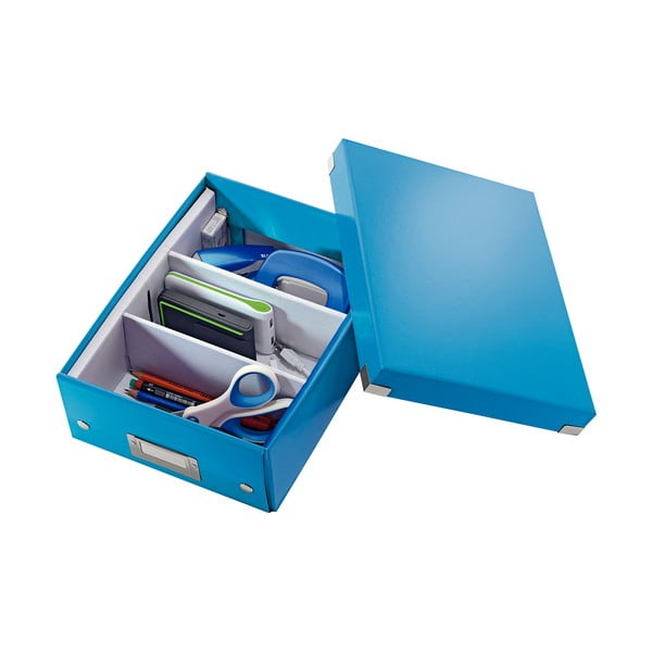Modrý kartónový úložný box s vekom Click&amp;Store - Leitz-image-3