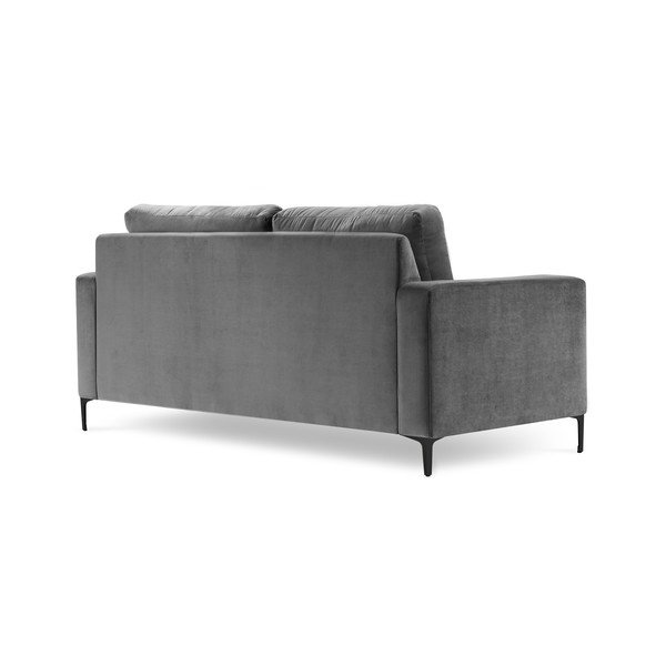 Sivá zamatová pohovka Kooko Home Harmony, 158 cm-image-3