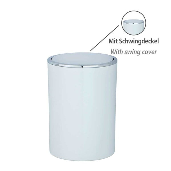 Biely plastový odpadkový kôš 5 l Inca – Wenko-image-2