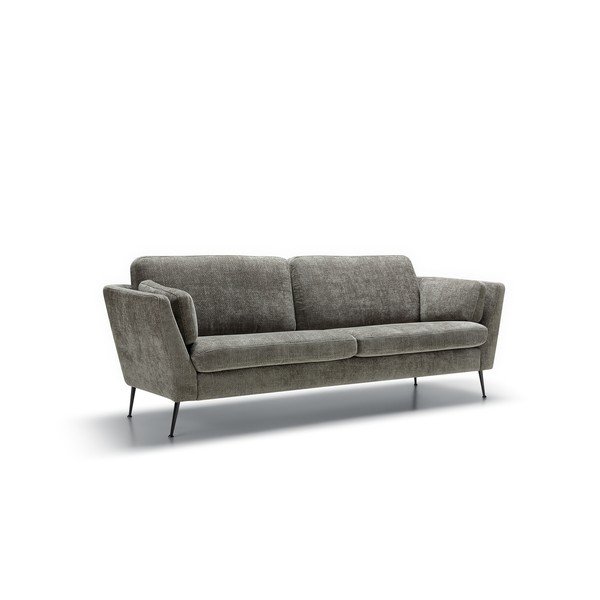 Sivá zamatová pohovka 220 cm Mynta – Sits-image-2