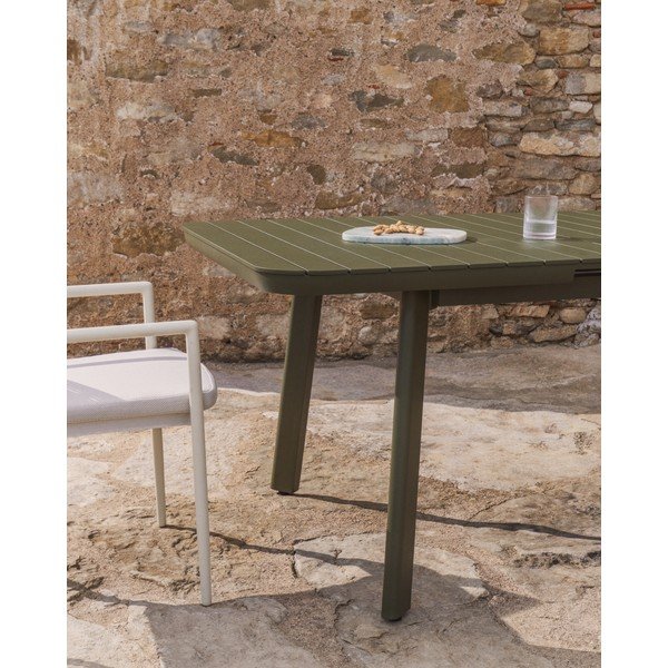 Kovový záhradný jedálenský stôl 100x220 cm Izola – Kave Home-image-3