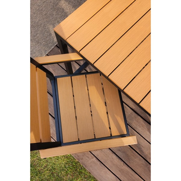 Záhradná jedálenská súprava v prírodnej farbe pre 4 osoby Nova – Bonami Selection-image-3