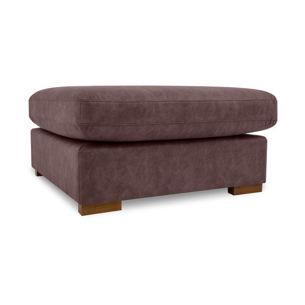 Tmavohnedá podnožka z imitácie kože Hamburg – Scandic-image-4