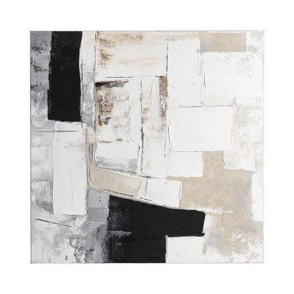 Tlačený/s ručne maľovanými prvkami obraz na plátne 80x80 cm Crown – Bizzotto