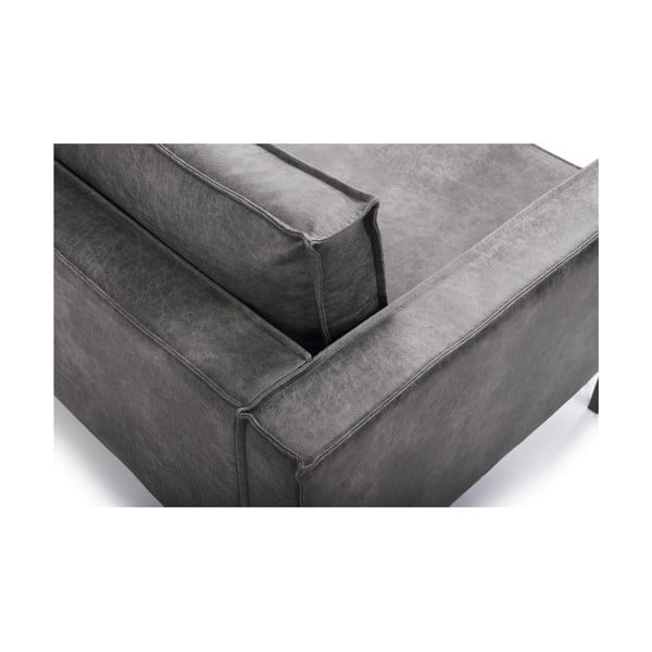 Tmavosivé kreslo z imitácie kože Rate - Scandic-image-4