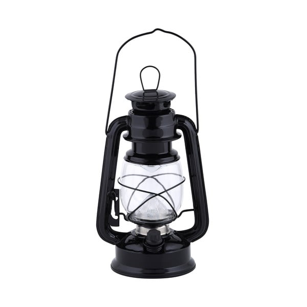 LED lampáš v čiernej farbe Esschert Design Train, výška 24 cm