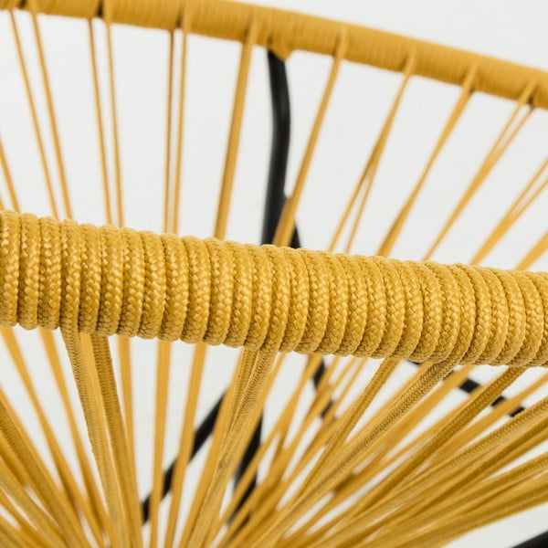 Horčicovožlté záhradné kreslo s oceľovou konštrukciou Kave Home Samantha-image-4