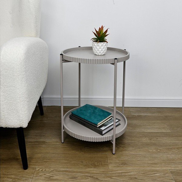 Kovový okrúhly odkladací stolík ø 42 cm Herdys – Yes Everyday-image-1