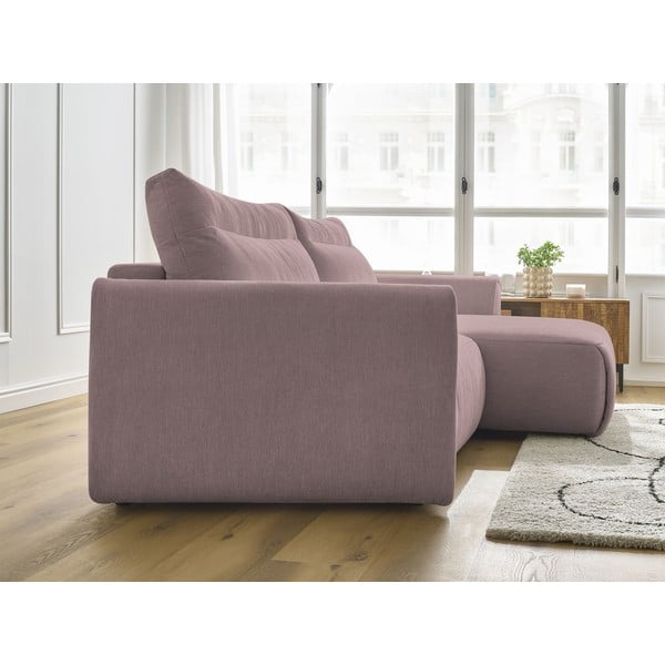 Svetloružová rohová pohovka Aden – Bobochic Paris-image-3