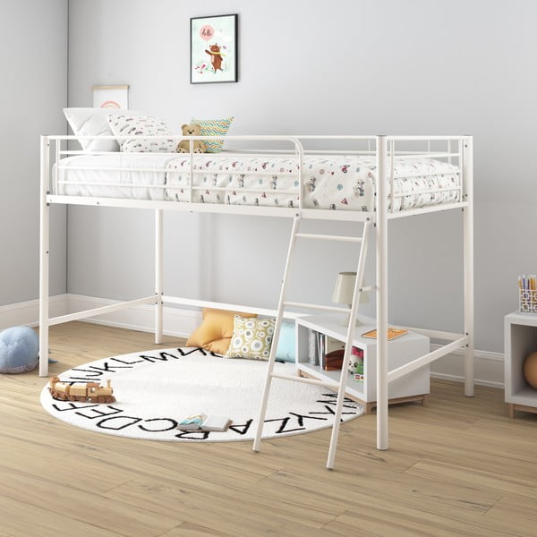 Biela vyvýšená detská posteľ 90x200 cm Jodie – Støraa-image-2