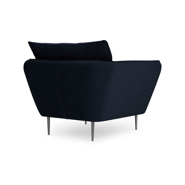 Tmavomodré zamatové kreslo Mazzini Sofas Acacia-image-4