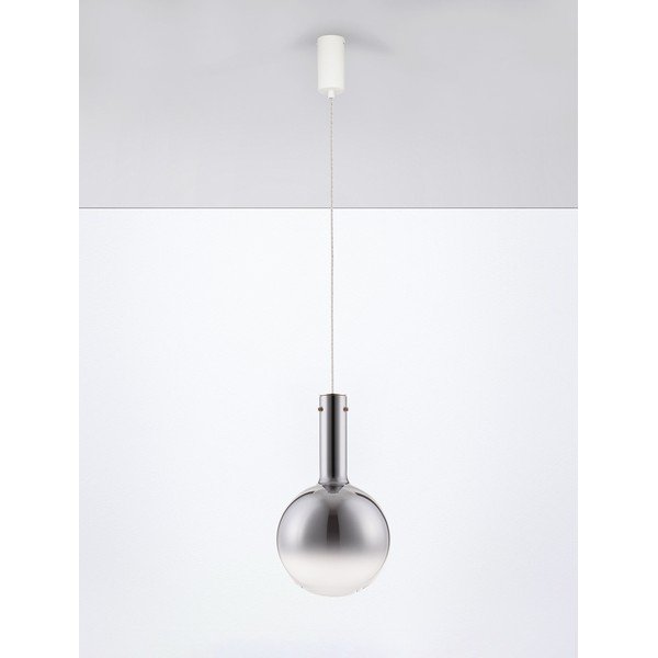 Sivé sklenené LED závesné svietidlo so stmievačom ø 25 cm Nostos – Nova Luce-image-3