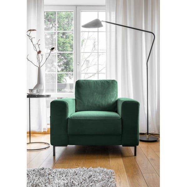 Tmavozelené menčestrové kreslo Lofty Lilly – Miuform-image-1