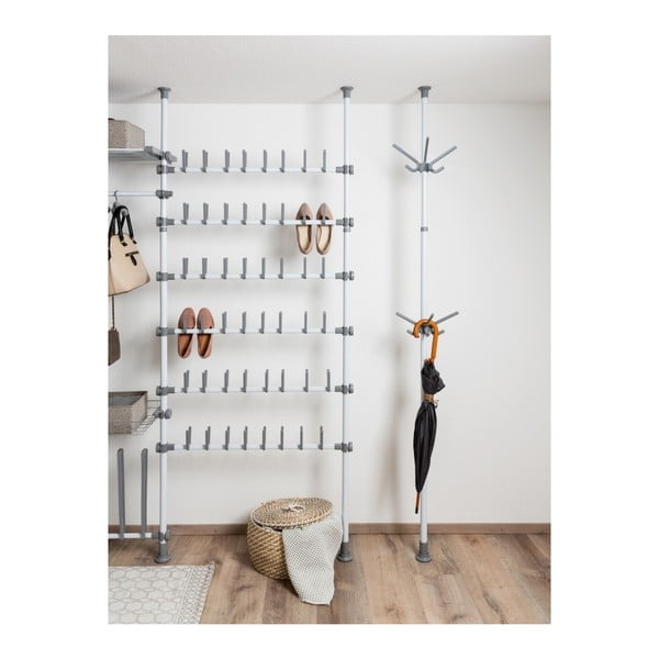 Biely kovový teleskopický stojan na topánky Herkules – Wenko-image-4