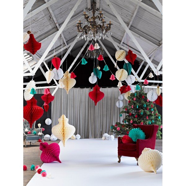 Papierová dekorácia Talking Tables Giant Bubble Red XL-image-4