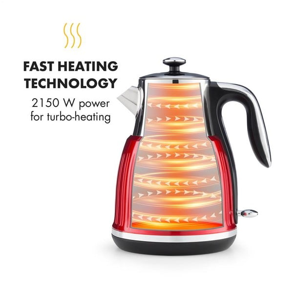 Červená rýchlovarná kanvica Klarstein Cancan-image-2