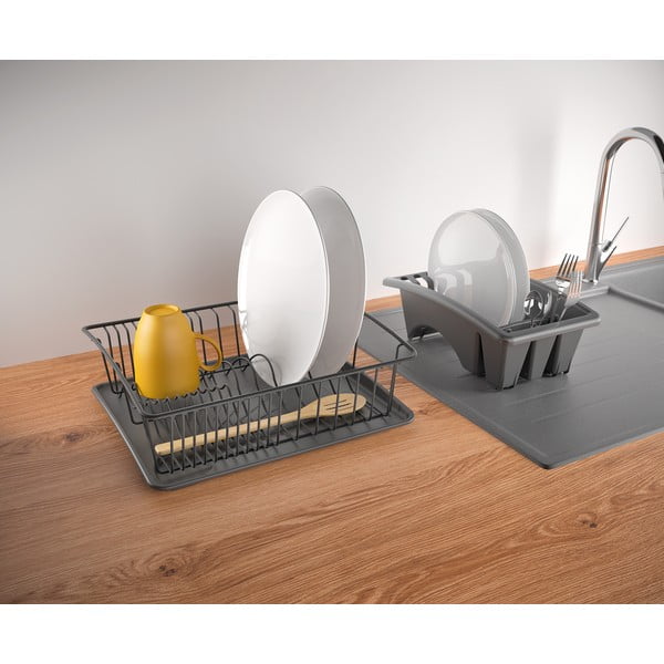 Antracitovosivý odkvapávač z antikoro ocele Metaltex Aquatexplus Lava-image-4