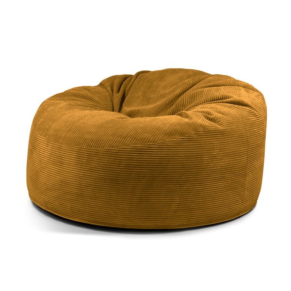 Menčestrový sedací vak v horčicovej farbe Om 135 – SLOWDOWN