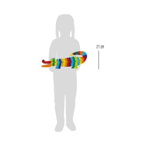 Vzdelávacie drevené puzzle Legler Crocodile ABC-image-1