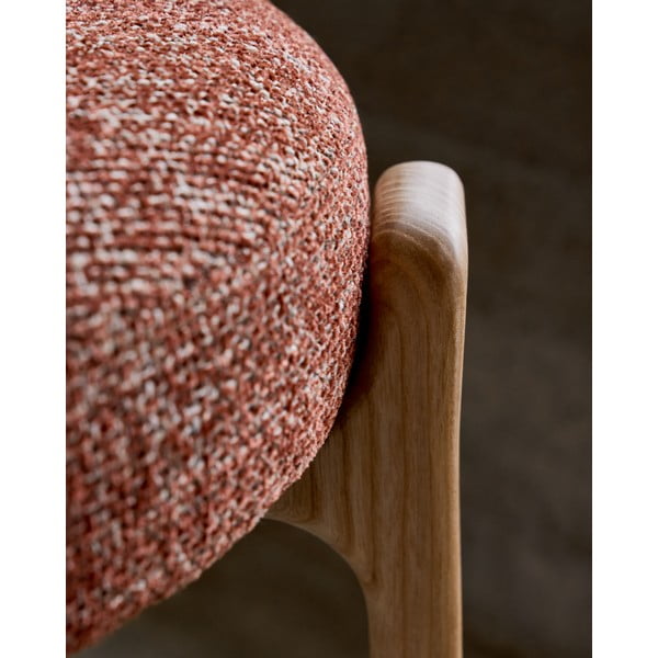 Jedálenská stolička z jaseňového dreva v prírodnej farbe/v terakotovej farbe Granite – Kave Home-image-4