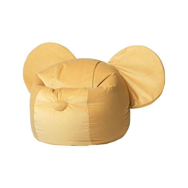 Žltý detský sedací vak Ears – The Brooklyn Kids