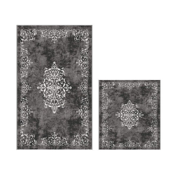 Sivé kúpeľňové predložky v súprave 2 ks 60x100 cm – Foutastic